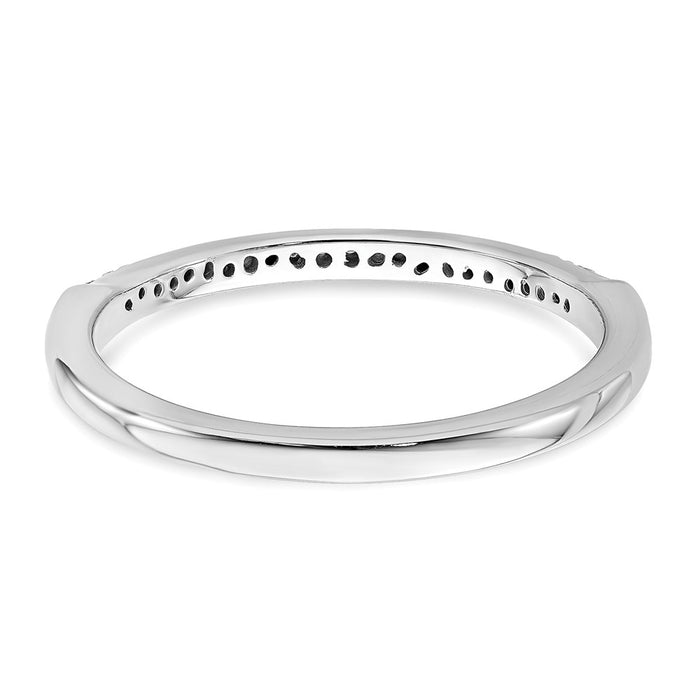 Buy 10K White Gold Diamond Wedding Band, 1/20 Carat, Stylish & Affordable-5