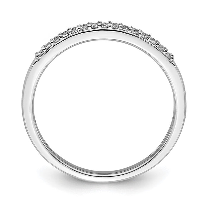 Exclusive 10K White Gold Diamond Wedding Band - 1/10 Carat, Stylish Value-2
