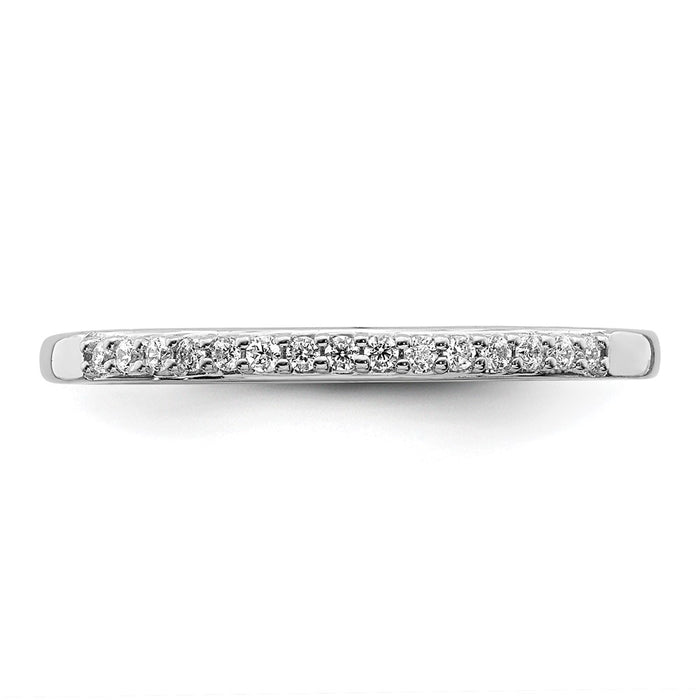 Exclusive 10K White Gold Diamond Wedding Band - 1/10 Carat, Stylish Value-4