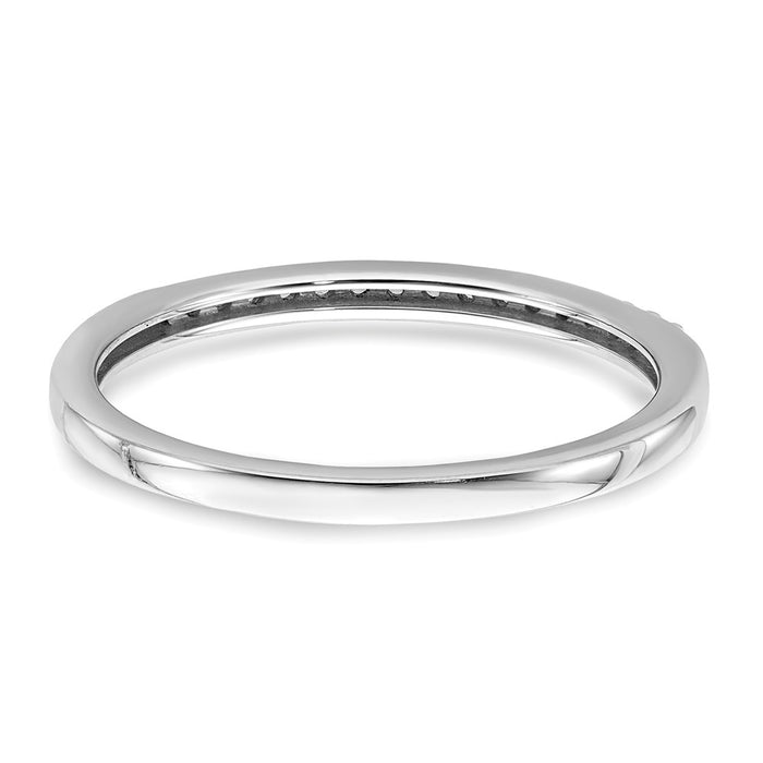Exclusive 10K White Gold Diamond Wedding Band - 1/10 Carat, Stylish Value-5