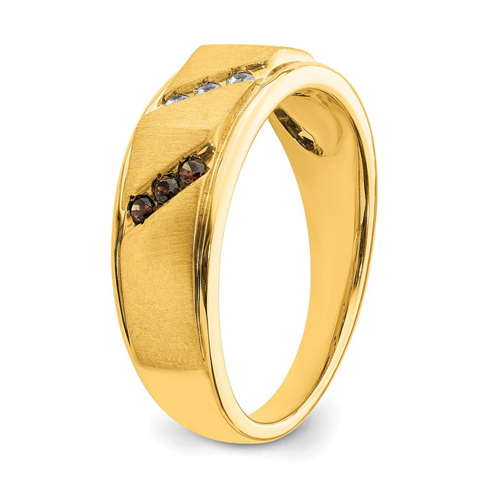 Buy Stylish 14K Yellow Gold Men's Band with 1/5 Carat Diamonds, Affordable Price-5