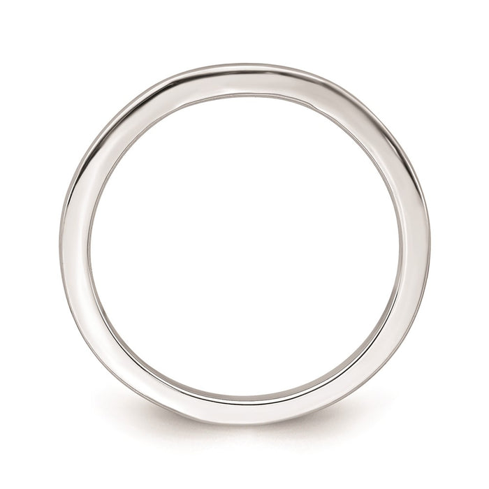 Buy Exclusive 14K White Gold Curved Wedding Band - Stylish & Affordable Choice-2