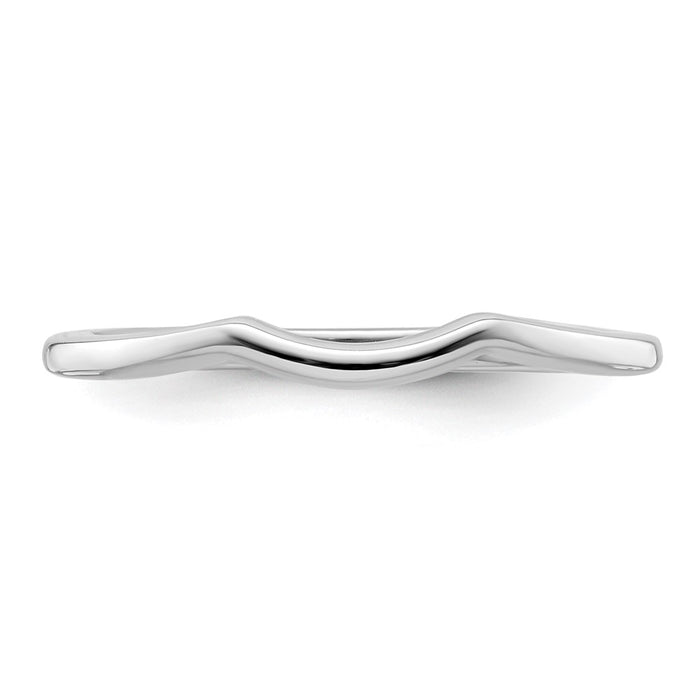 Buy Exclusive 14K White Gold Curved Wedding Band - Stylish & Affordable Choice-4