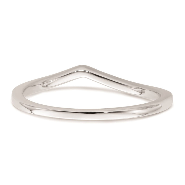 Buy Stylish 14K White Gold Curved Wedding Band - Affordable Luxury Ring-5