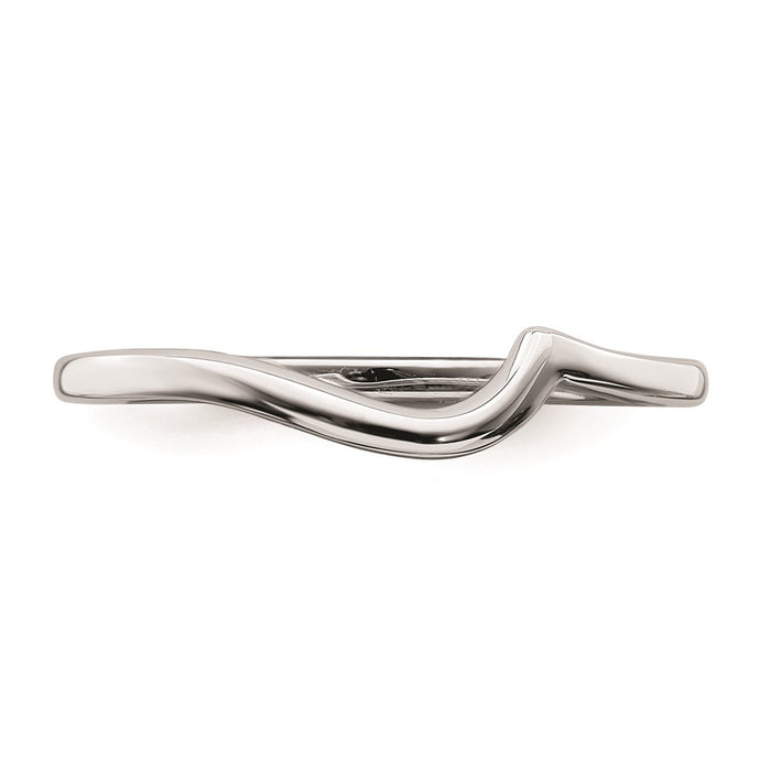 Buy Stylish 14K White Gold Curved Wedding Band - Affordable Luxury Ring-4