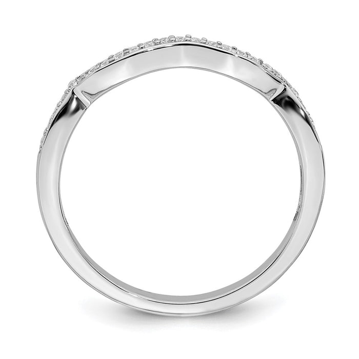 Exclusive 14K White Gold Wedding Band with 1/10 Carat Diamond - Stylish Value-2