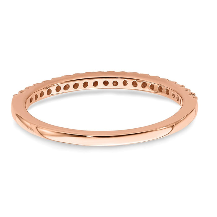 Exclusive 14K Rose Gold 1/5 Carat Diamond Wedding Band - Stylish & Affordable!-5