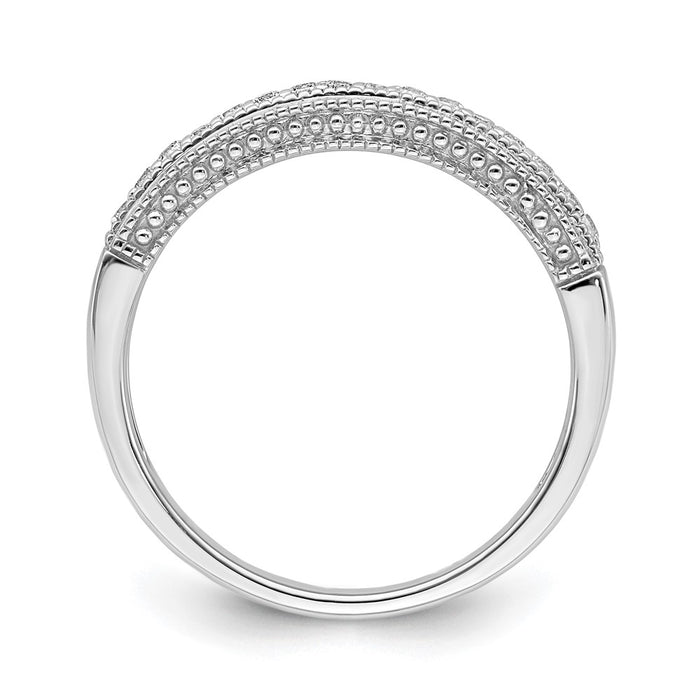 Buy Exclusive 14K White Gold Wedding Band Set with 1/5 Carat Diamonds, Stylish!-2