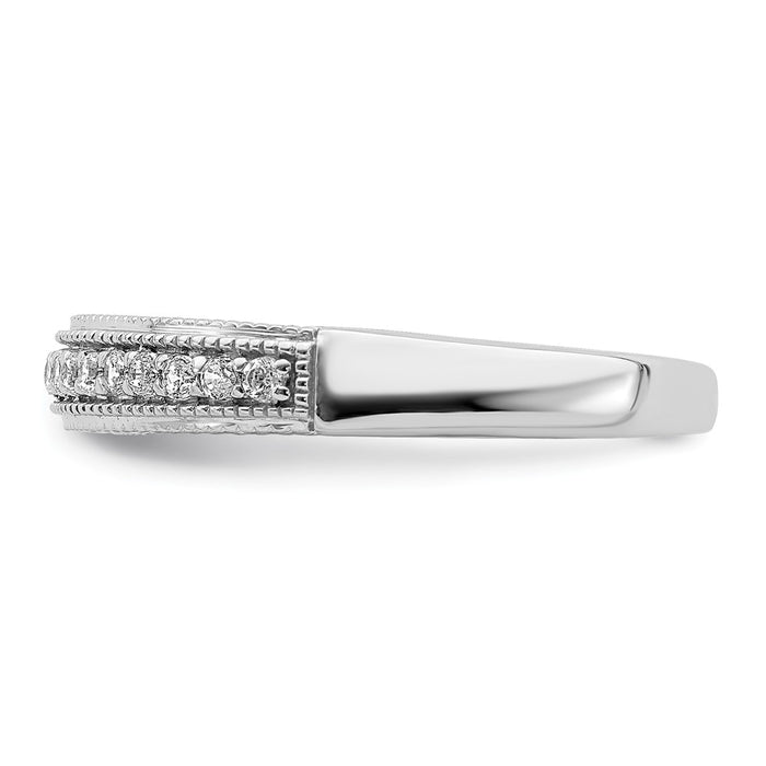 Buy Exclusive 14K White Gold Wedding Band Set with 1/5 Carat Diamonds, Stylish!-3
