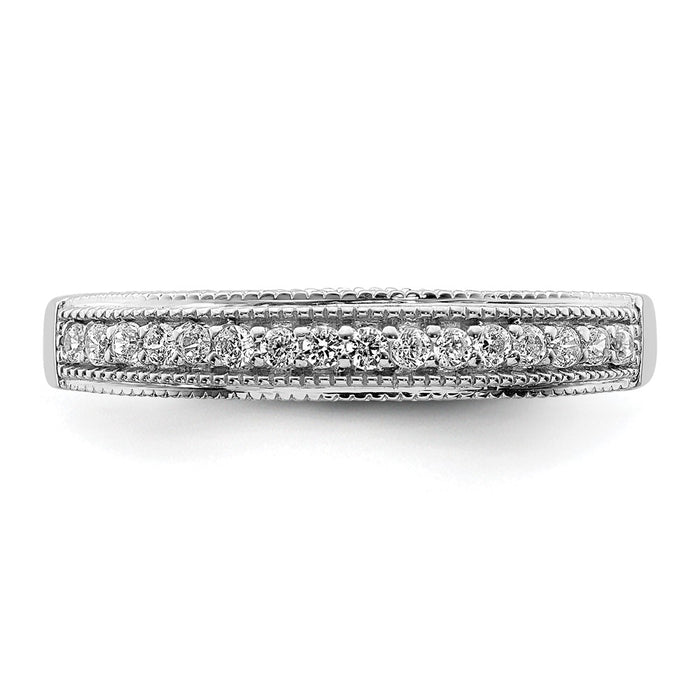 Buy Exclusive 14K White Gold Wedding Band Set with 1/5 Carat Diamonds, Stylish!-4