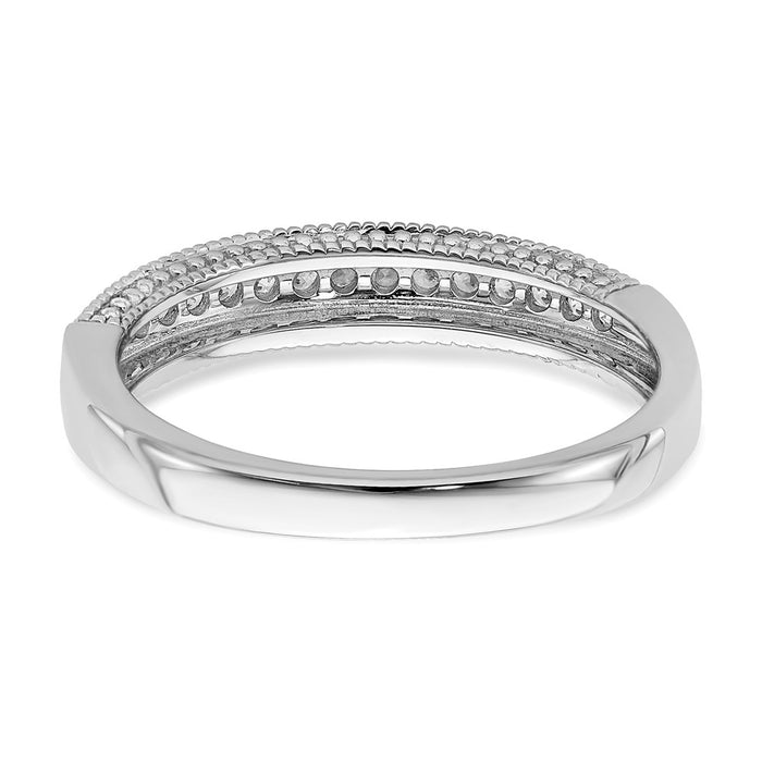 Buy Exclusive 14K White Gold Wedding Band Set with 1/5 Carat Diamonds, Stylish!-5