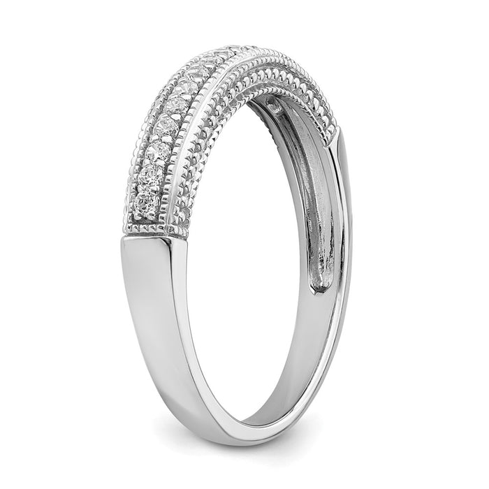 Buy Exclusive 14K White Gold Wedding Band Set with 1/5 Carat Diamonds, Stylish!-6