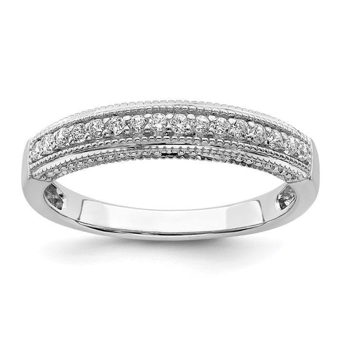 Buy Exclusive 14K White Gold Wedding Band Set with 1/5 Carat Diamonds, Stylish!-1
