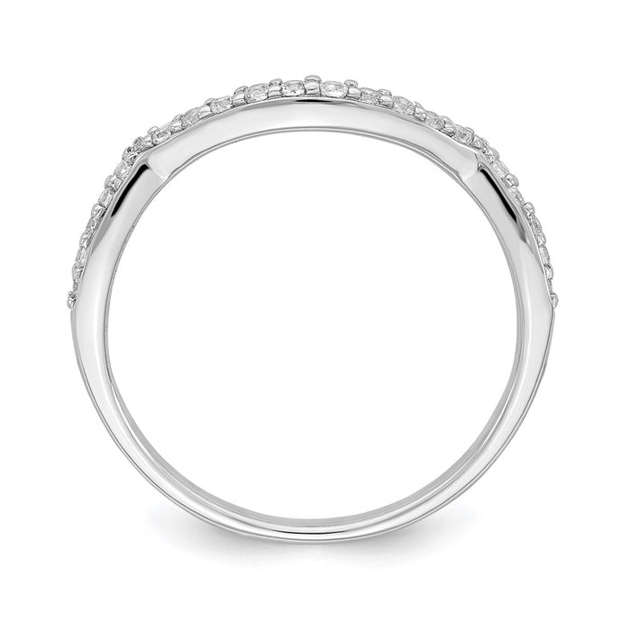 Buy Exclusive 14K White Gold Wedding Band with 1/5 Carat Diamond Accents-2