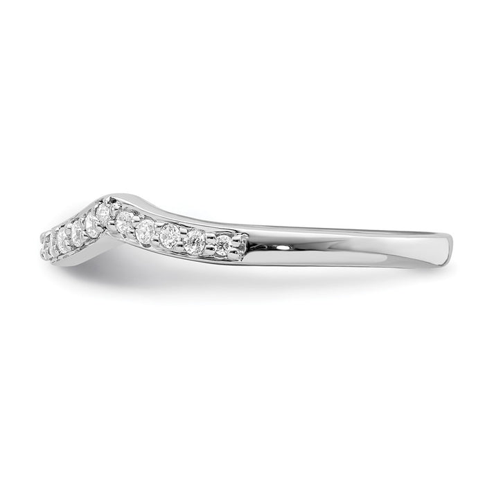 Buy Exclusive 14K White Gold Wedding Band with 1/5 Carat Diamond Accents-3