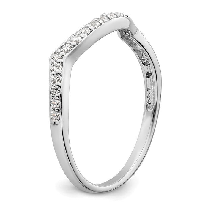 Buy Exclusive 14K White Gold Wedding Band with 1/5 Carat Diamond Accents-6