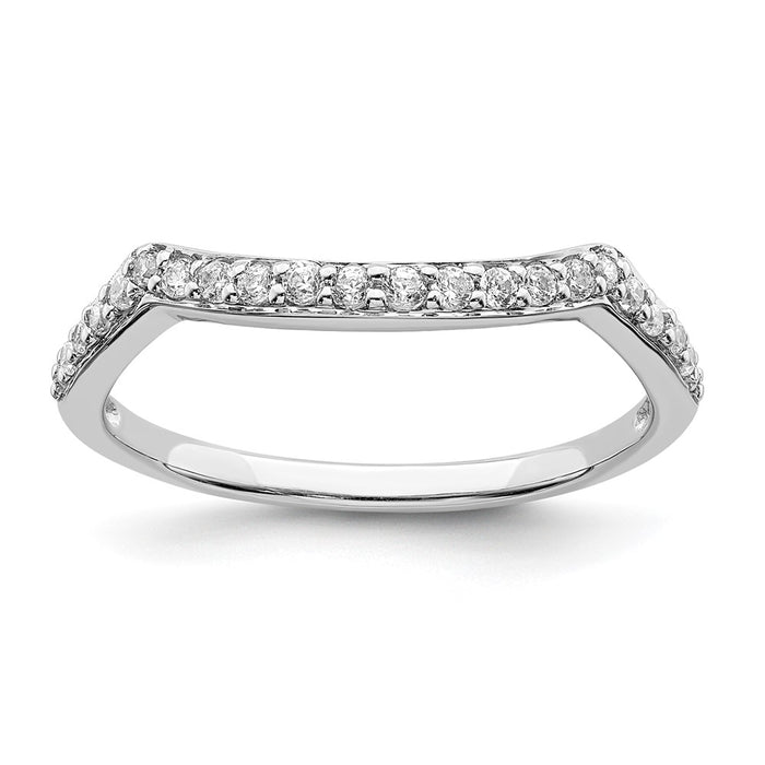 Buy Exclusive 14K White Gold Wedding Band with 1/5 Carat Diamond Accents-1