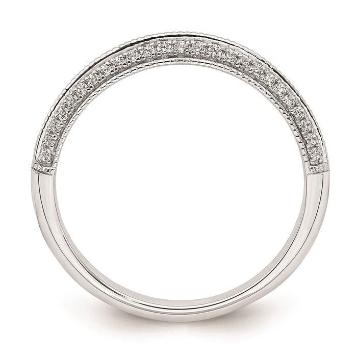 Buy 14K White Gold Wedding Band Set - 1/5 Carat Diamond, Stylish Value!-2