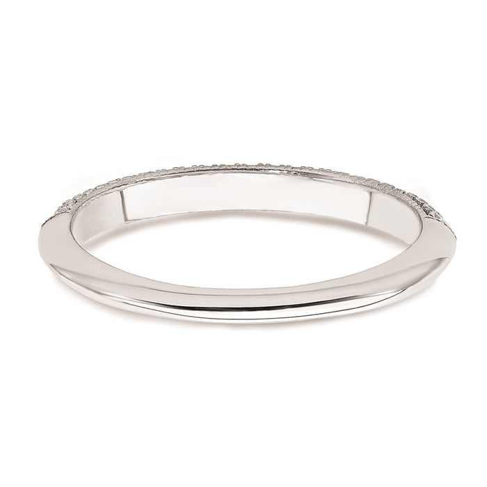 Buy 14K White Gold Wedding Band Set - 1/5 Carat Diamond, Stylish Value!-5