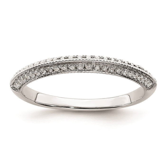 Buy 14K White Gold Wedding Band Set - 1/5 Carat Diamond, Stylish Value!-1