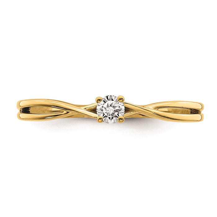 High-Quality 14K Criss-Cross Engagement Ring with 1/8 Carat Diamonds - Stylish Value-4