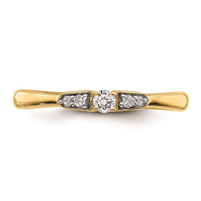 Buy Exclusive 14K Gold Engagement Ring with 1/8 Carat Diamond - Stylish Value!-4