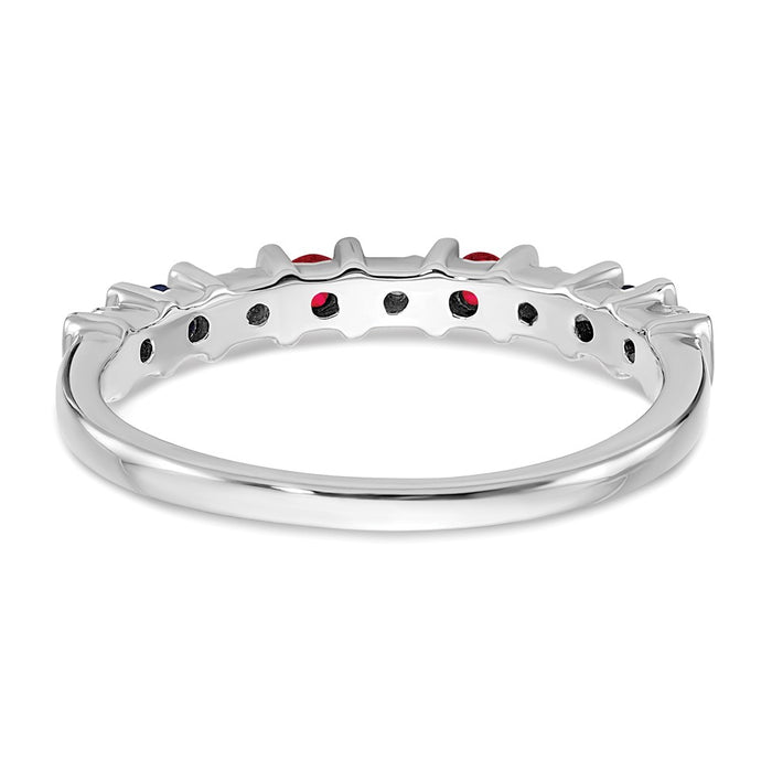 Shop Exclusive 14K White Gold Ruby & Diamond Eternity Band - Stylish Value!-5