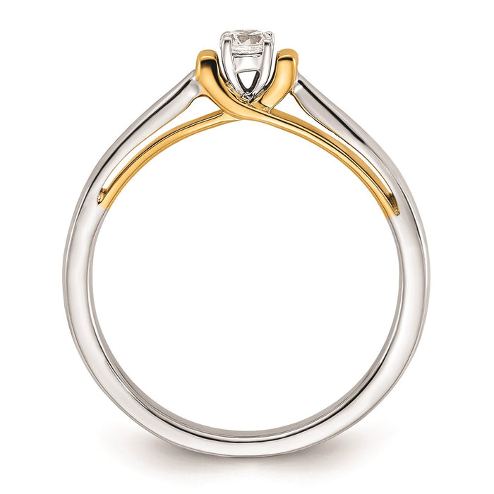 Buy Stylish 14K Two-Tone Engagement Ring with 1/10 Carat Diamond - Value!-2