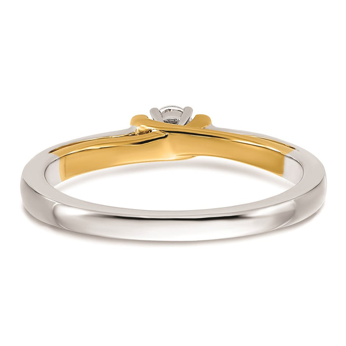 Buy Stylish 14K Two-Tone Engagement Ring with 1/10 Carat Diamond - Value!-5