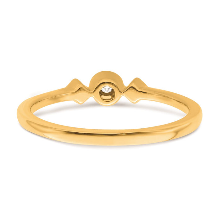 Buy Stylish 14K Gold Petite 3-Stone Diamond Engagement Ring, 1/15 Carat-5