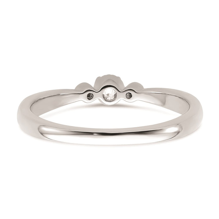 Buy Exclusive 14K White Gold Petite 3-Stone Ring with 1/15 Carat Diamonds-5