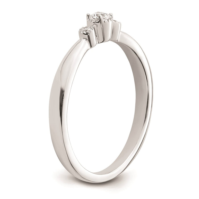 Buy Exclusive 14K White Gold Petite 3-Stone Ring with 1/15 Carat Diamonds-6