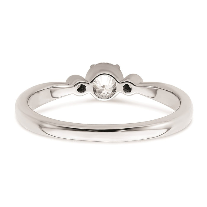 Exclusive 14K White Gold Petite 3-Stone Engagement Ring - 1/4 Carat Diamonds, Stylish Design-5