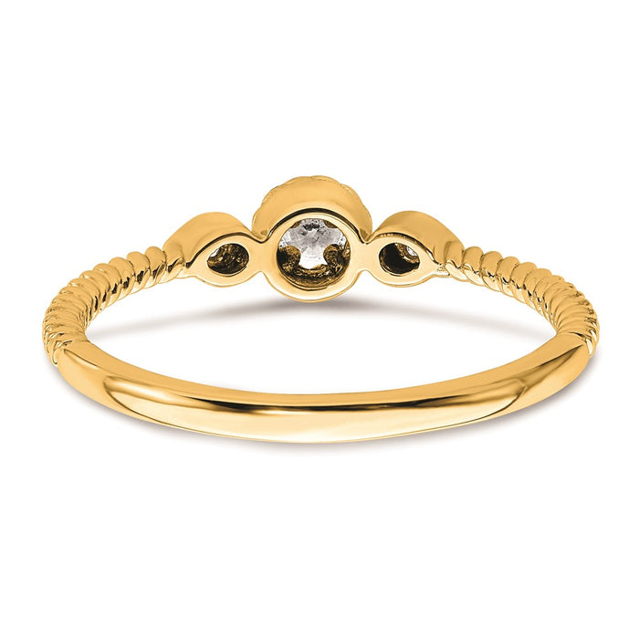 Buy Exclusive 14K Gold 3-Stone Engagement Ring with 1/15 Carat Diamonds-5