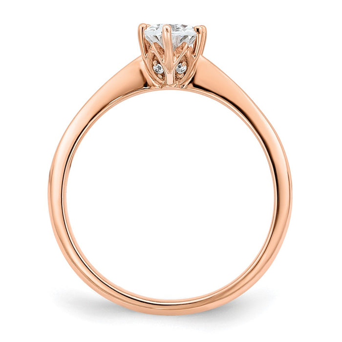 Buy Exclusive 14K Rose Gold Semi-Mount Engagement Ring for 3/4 Carat Oval-2