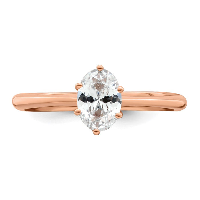 Buy Exclusive 14K Rose Gold Semi-Mount Engagement Ring for 3/4 Carat Oval-4