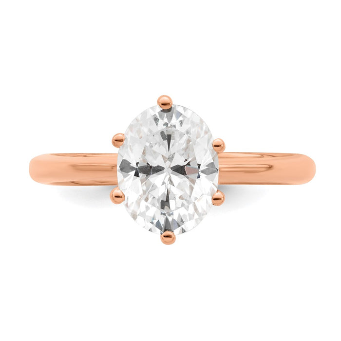 Buy Exclusive 14K Rose Gold Semi-Mount Engagement Ring for 1.5 Carat Oval Stone-3