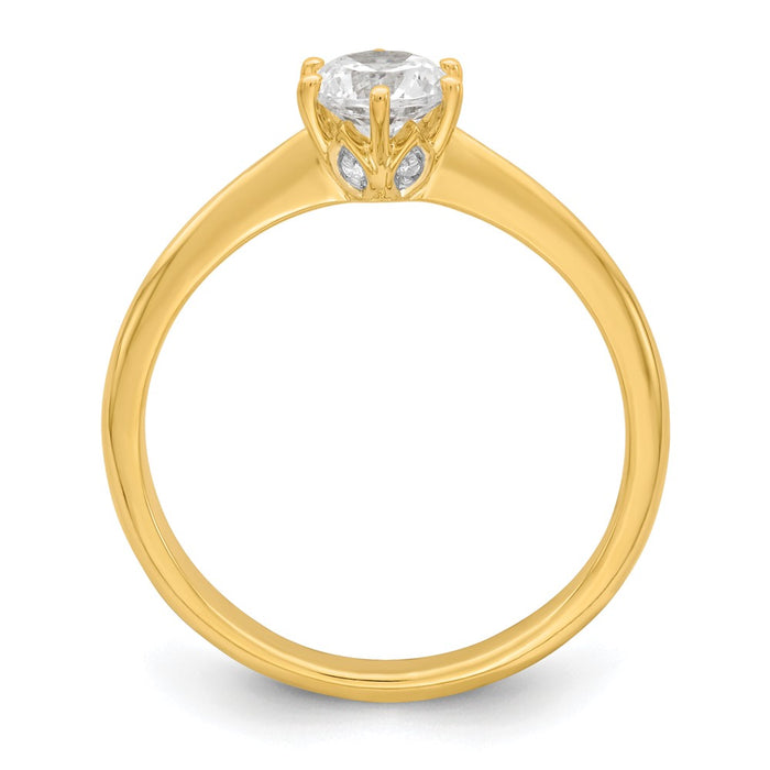 Exclusive 14K Gold Semi-Mount Engagement Ring | 4-Prong, 1/2 Carat Value-2