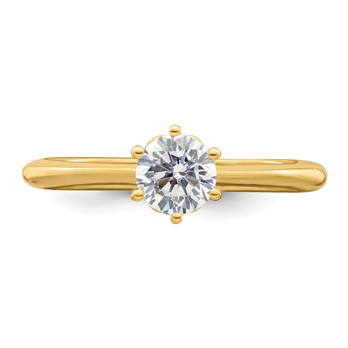 Exclusive 14K Gold Semi-Mount Engagement Ring | 4-Prong, 1/2 Carat Value-4
