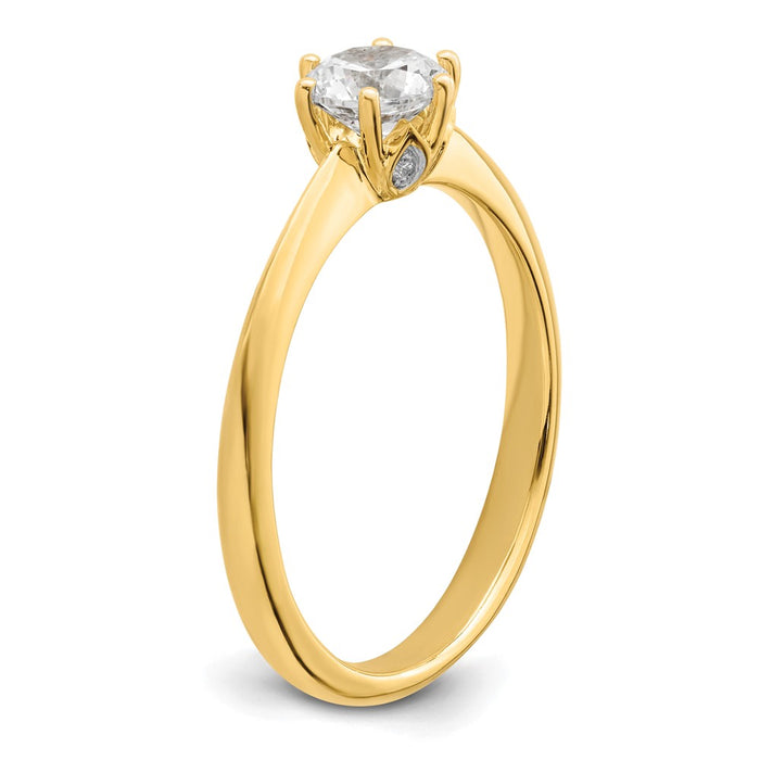 Exclusive 14K Gold Semi-Mount Engagement Ring | 4-Prong, 1/2 Carat Value-5