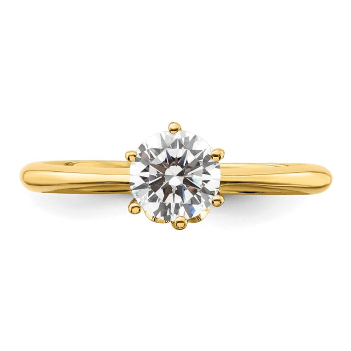 Buy Exclusive 14K Gold Semi-Mount Engagement Ring - 4-Prong, 5.80mm, .02ct Diamonds-4
