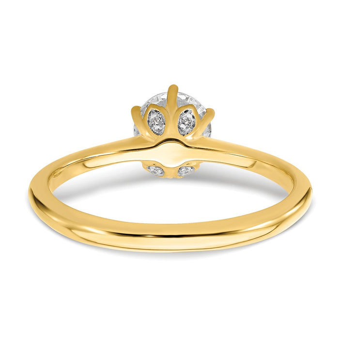 Buy Exclusive 14K Gold Semi-Mount Engagement Ring - 4-Prong, 5.80mm, .02ct Diamonds-5