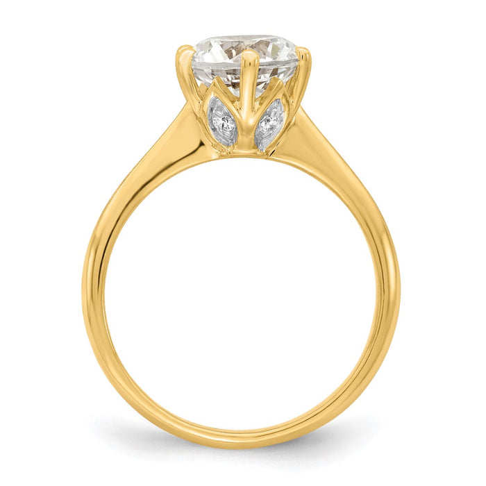 Buy 14K Gold Semi-Mount Engagement Ring for 2 Carat Stone | Stylish Design-2