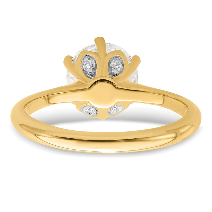 Buy 14K Gold Semi-Mount Engagement Ring for 2 Carat Stone | Stylish Design-5