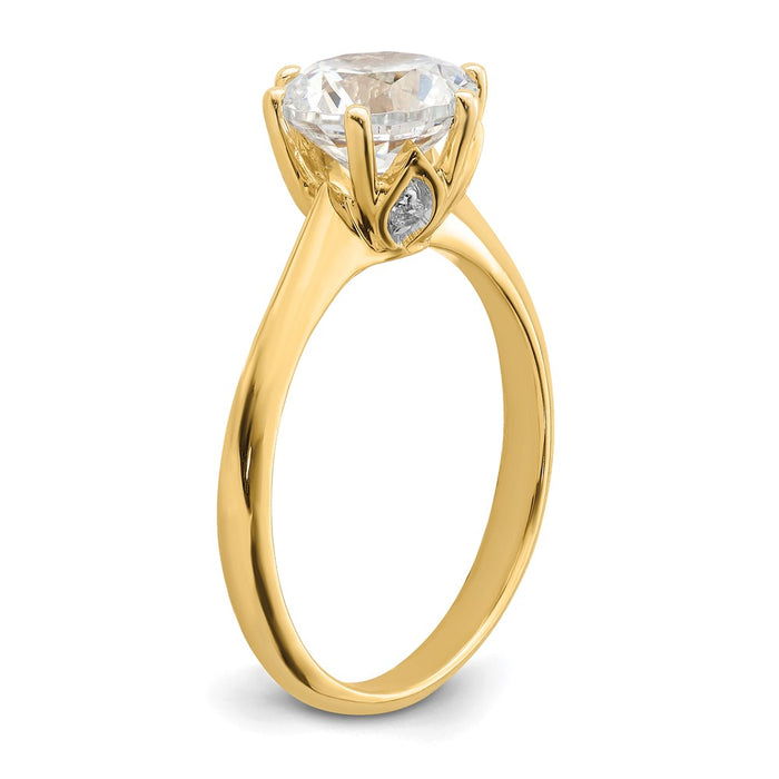 Buy 14K Gold Semi-Mount Engagement Ring for 2 Carat Stone | Stylish Design-6