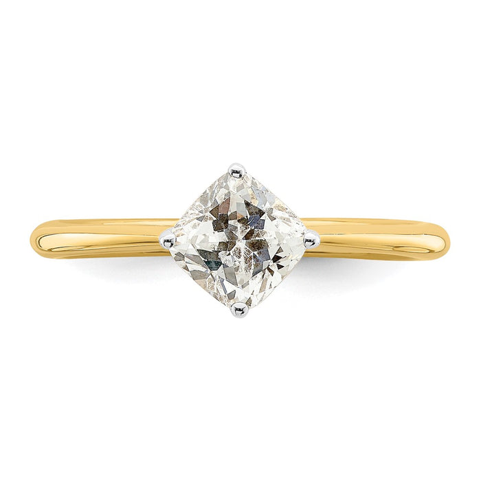 Exclusive 14K Gold Semi-Mount Engagement Ring for 1 Carat Cushion Cut-4