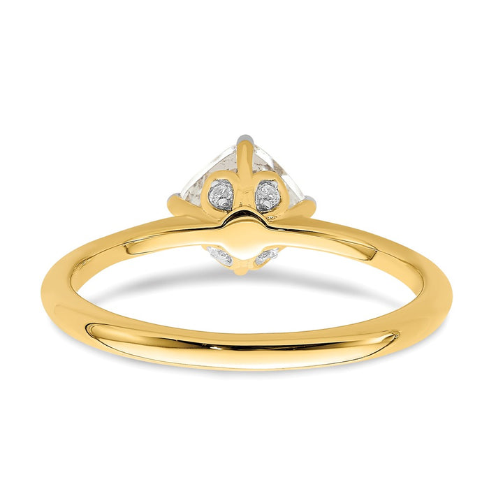 Exclusive 14K Gold Semi-Mount Engagement Ring for 1 Carat Cushion Cut-5