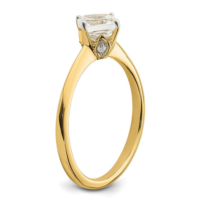 Exclusive 14K Gold Semi-Mount Engagement Ring for 1 Carat Cushion Cut-6