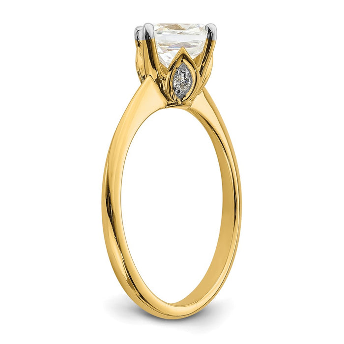 Buy 14K Gold Semi-Mount Engagement Ring - 1.5 Carat Cushion-Cut, Stylish Design-6
