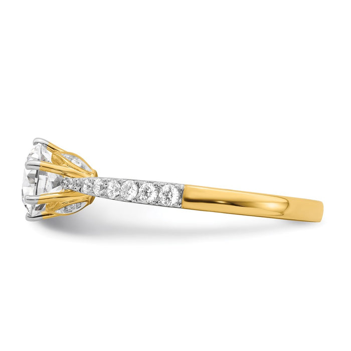 Buy 14K Gold Leaf Design Engagement Ring, 5.8mm Semi-Mount, Stylish Value-3